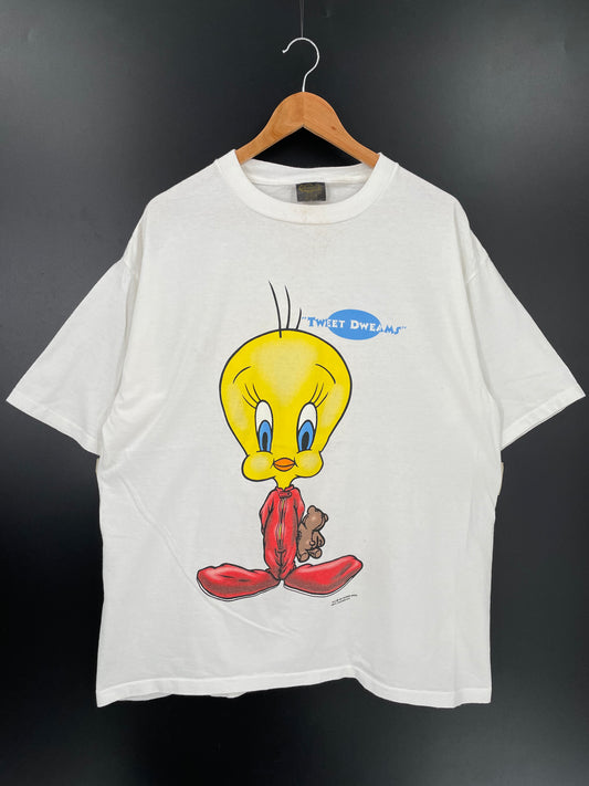 1997 LOONEY TUNES TWEETY Made in USA Size XL Vintage T-Shirt / K2056