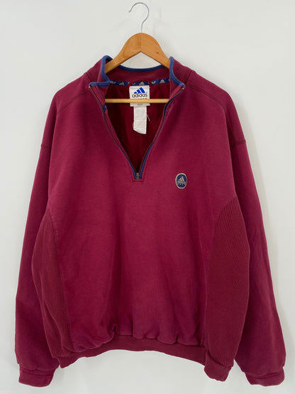 .90’s ADIDAS GOLF Size XL Vintage Half Zip Up Sweat-shirt  / A5282