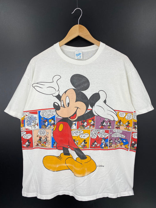 80’s DISNEY MICKEY Made in USA Size XL Vintage T-Shirt / A3142