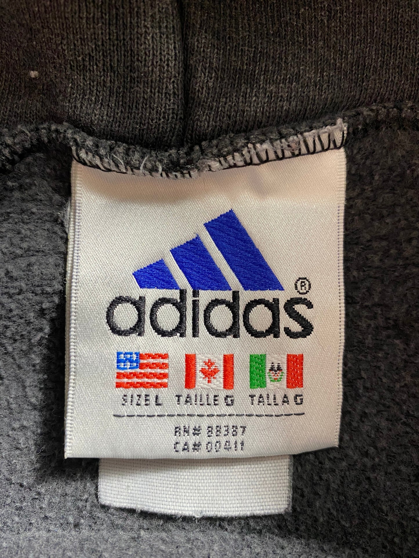 90’s ADIDAS Size L Vintage Hoodie Sweat-Shirts / A6798