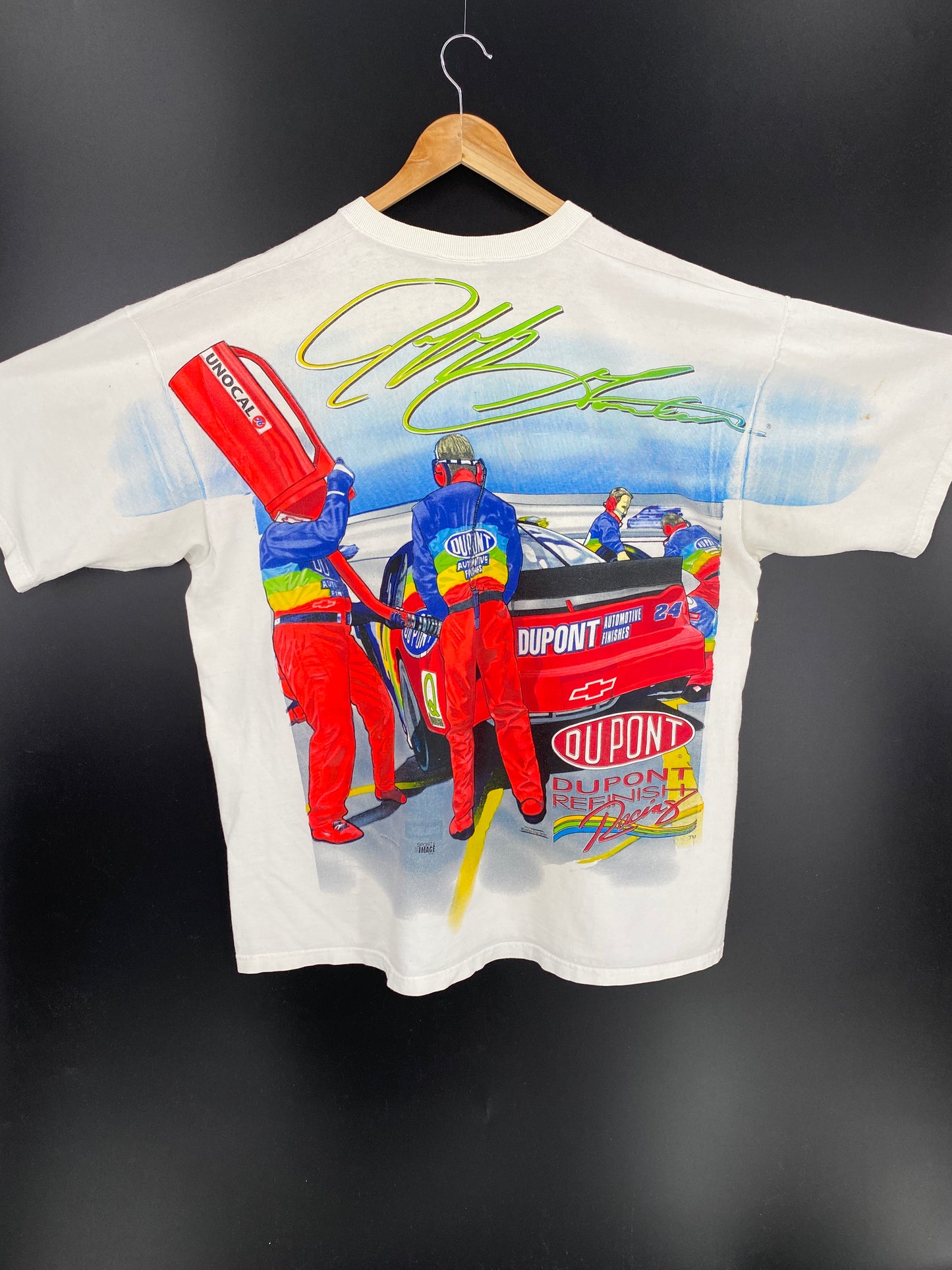 1997 DU PONT NASCAR  Made in USA Size XXL Vintage Racing T-shirt / 9655