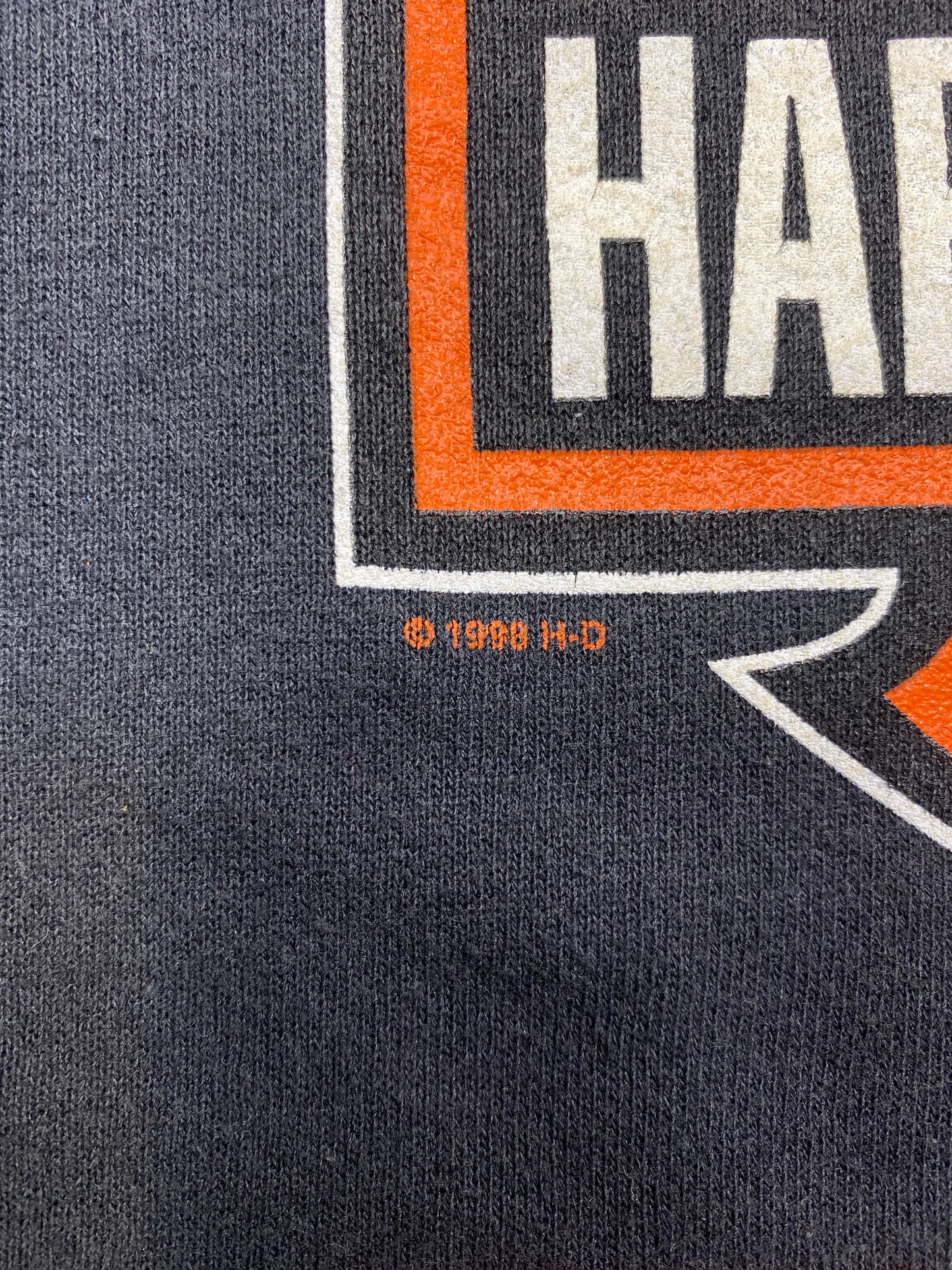 1998 Harley Davidson KANSAS Zip-up Size XL Vintage Sweat-Shirt / 5539