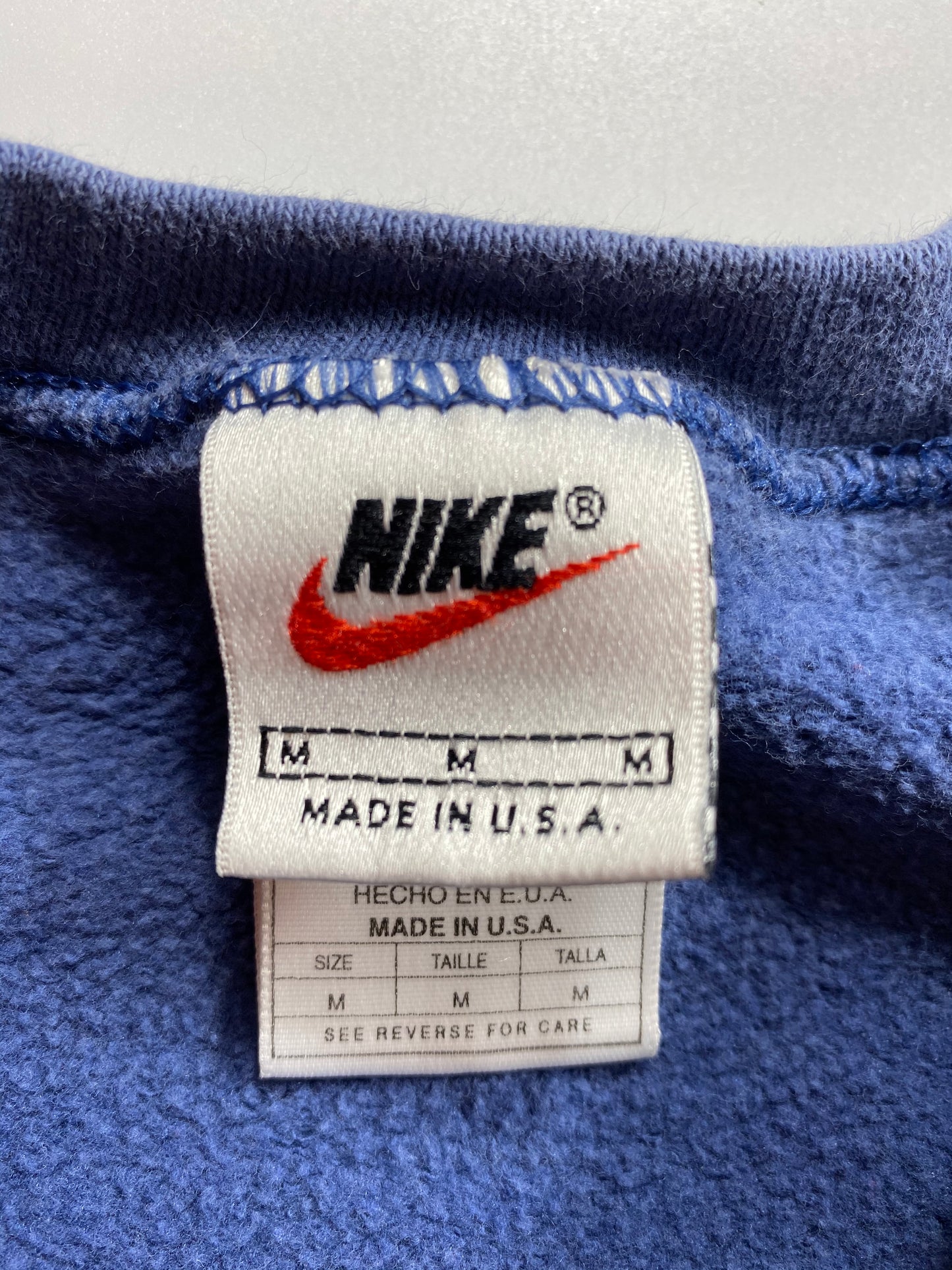 90’s NIKE Mini Swoosh Made in USA Size M Vintage Sweat-shirt / 6863