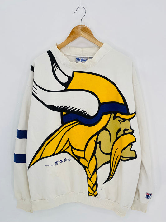 90's VIKINGS Size XL Vintage NFL Sweat-shirt / k7210