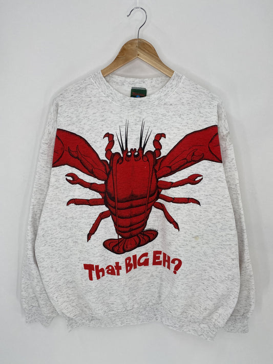 90’s LOBSTER PRINT Size One Size (Approx. XL) Vintage Sweat-shirt / K6289
