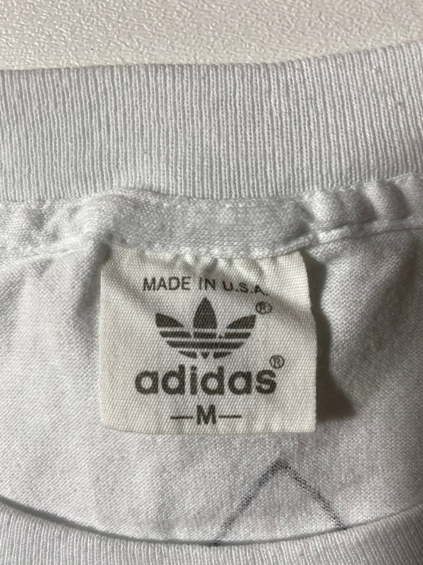 .80’s ADIDAS Size M MADE IN USA Vintage T-shirt / A4336
