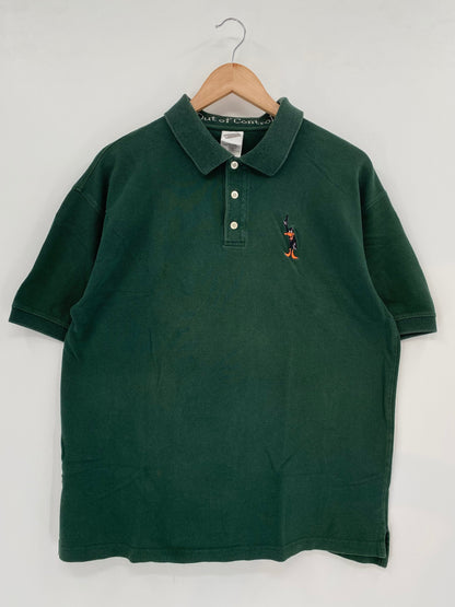 1999 LOONEY TUNES DAFFY DUCK Size L Vintage Polo Shirt / E3937B