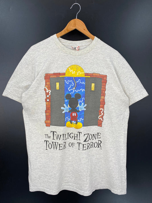 90’s DISNEY TOWER OF TERROR MICKEY Made in USA Size L Vintage T-Shirt / A4437