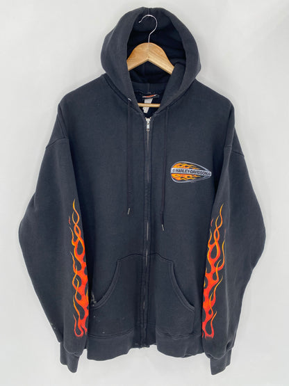 1998 Harley Davidson KANSAS Zip-up Size XL Vintage Sweat-Shirt / 5539