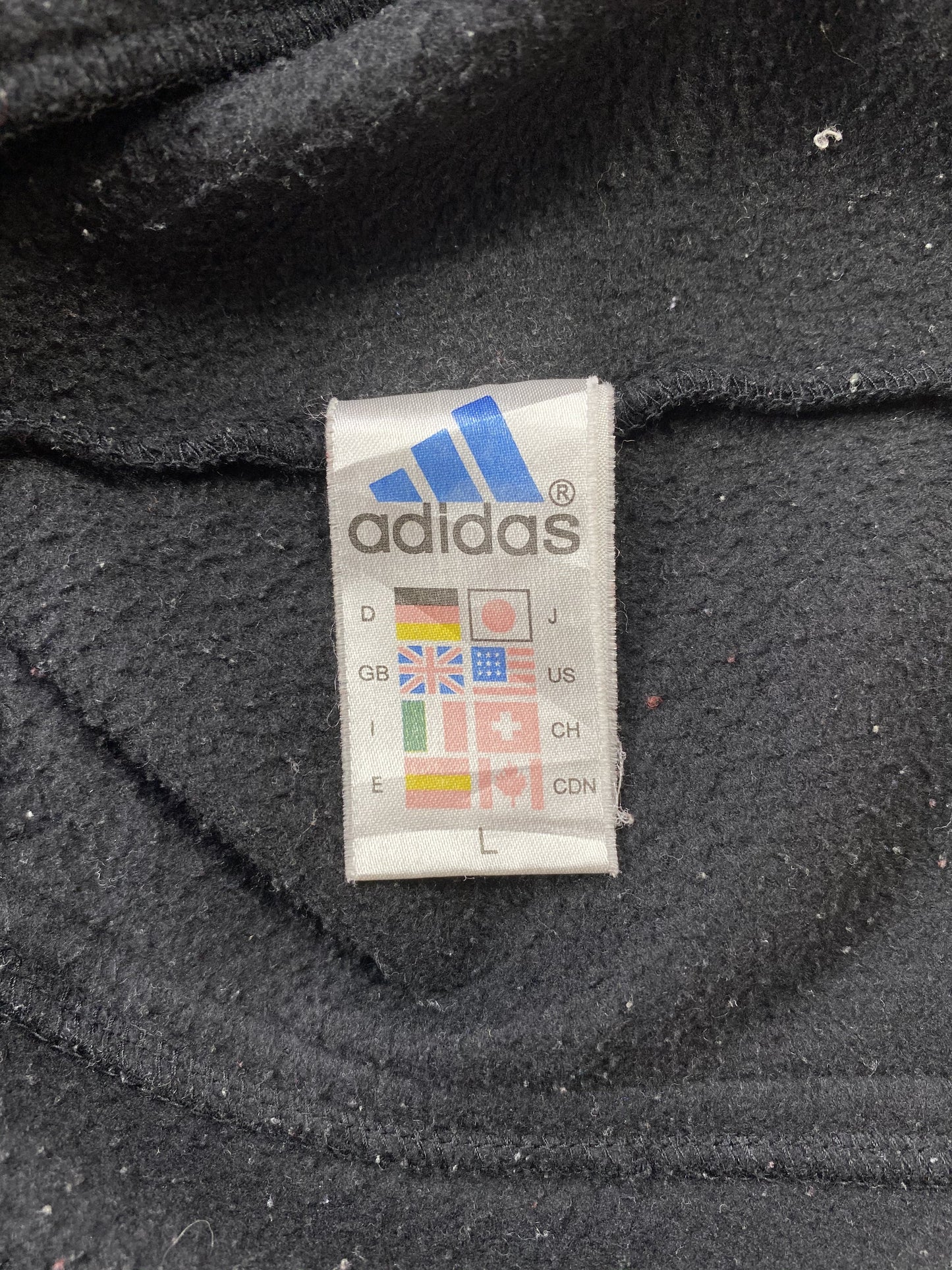 90's ADIDAS  Size L Vintage Half-Zip Fleece Jacket / A7948