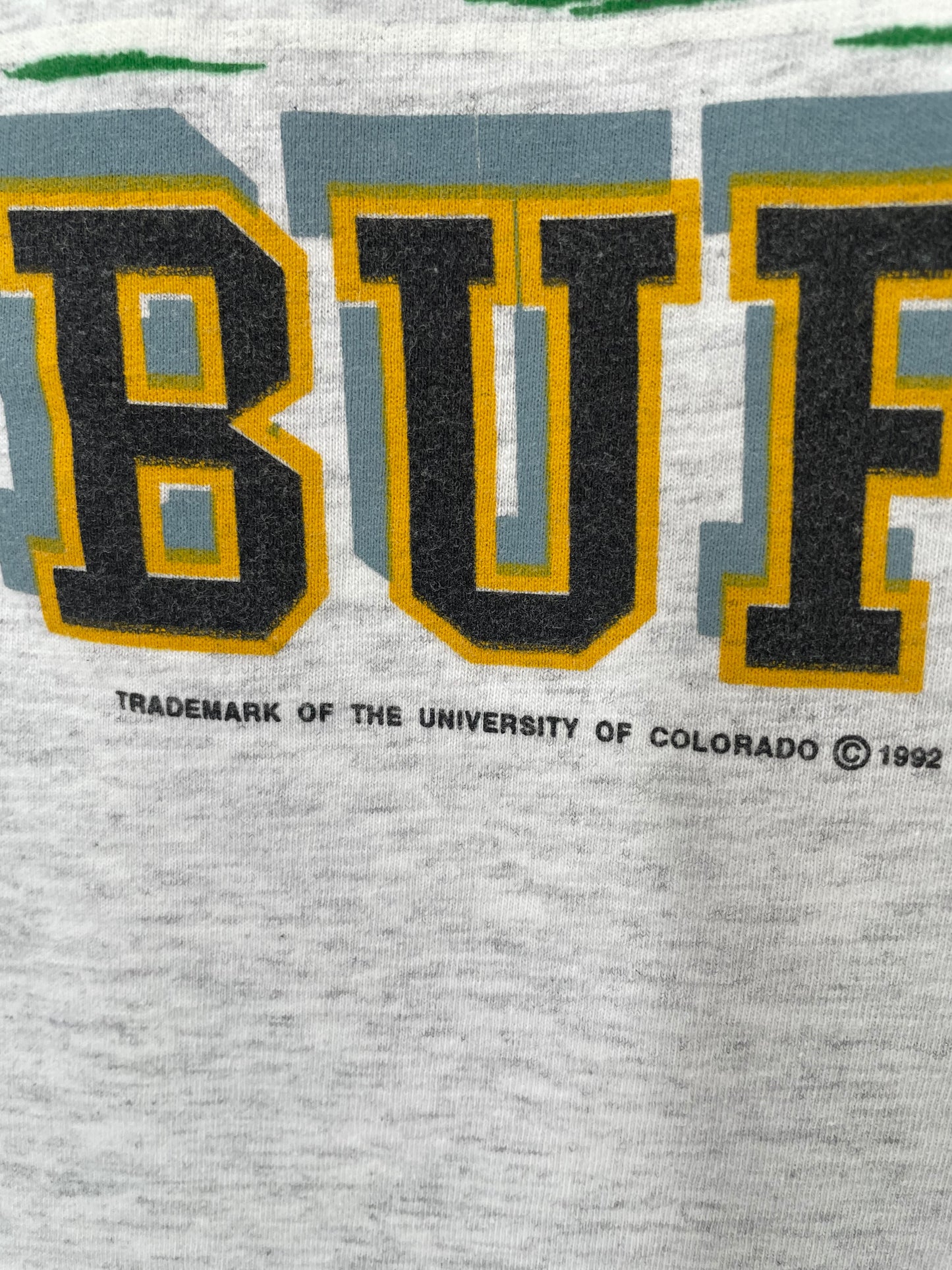 1992 COLORADO BUFFALOES Made in USA Size XL Vintage NFL T-Shirt / K2185