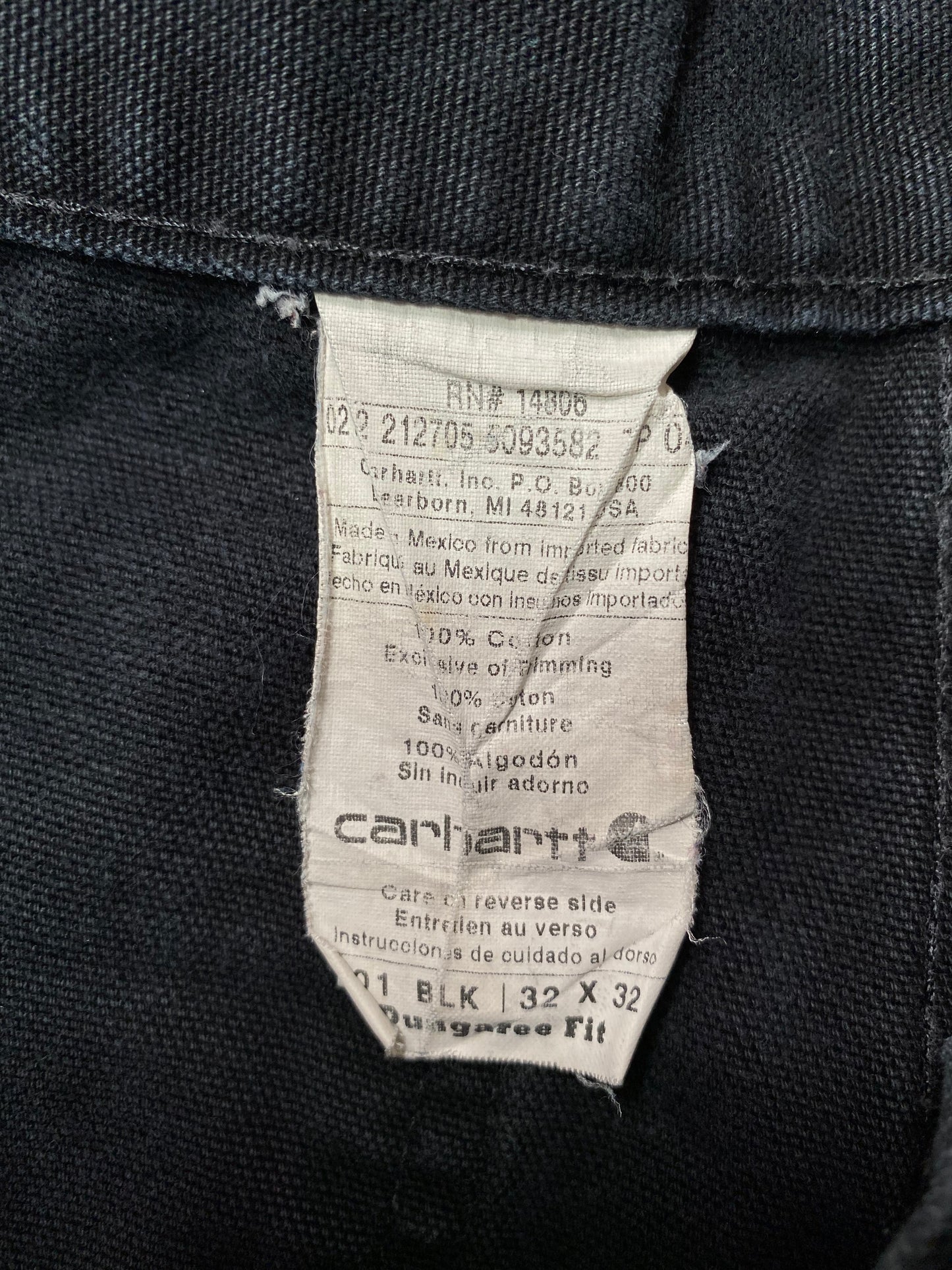 Vintage Carhartt Size 32x32 Double Knee Duck Pants / K3572