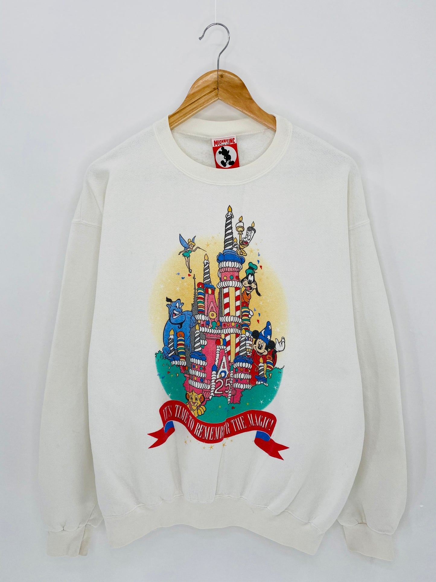 90's WALT DISNEY WORLD 25TH ANNIVERSARY Made in USA Size L Vintage Sweat-shirt / 6074