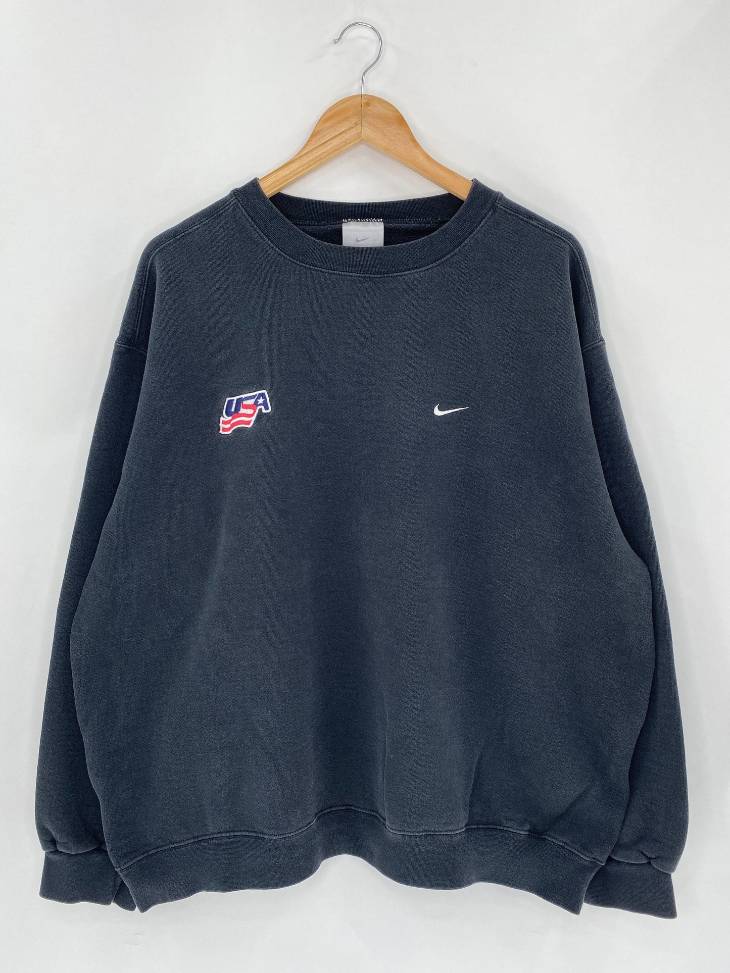 90’s NIKE Mini Swoosh USA Size XL Vintage Sweat Shirts/ 5742