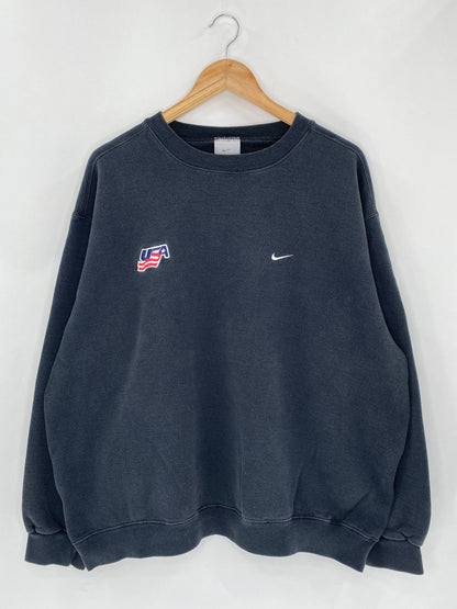90’s NIKE Mini Swoosh USA Size XL Vintage Sweat Shirts/ 5742