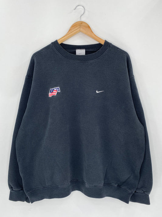 90’s NIKE Mini Swoosh USA Size XL Vintage Sweat Shirts/ 5742