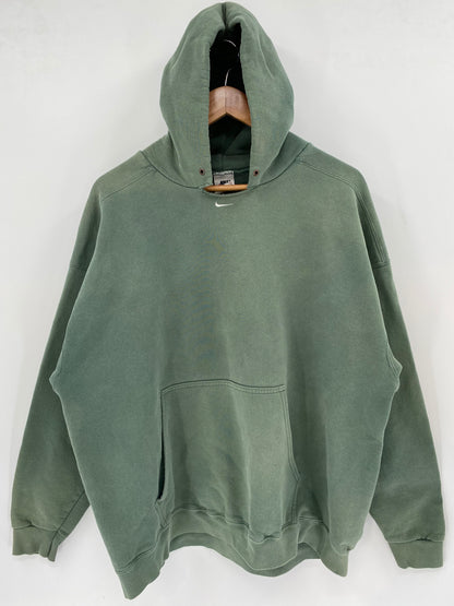 90's NIKE CENTER SWOOSH Made in USA Size XL Vintage Hoodie Sweat-Shirts / K3693