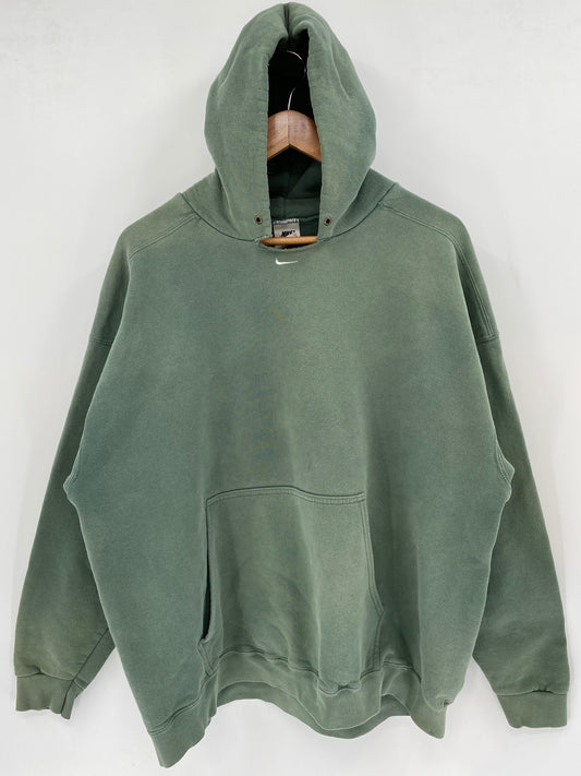 90's NIKE CENTER SWOOSH Made in USA Size XL Vintage Hoodie Sweat-Shirts / K3693