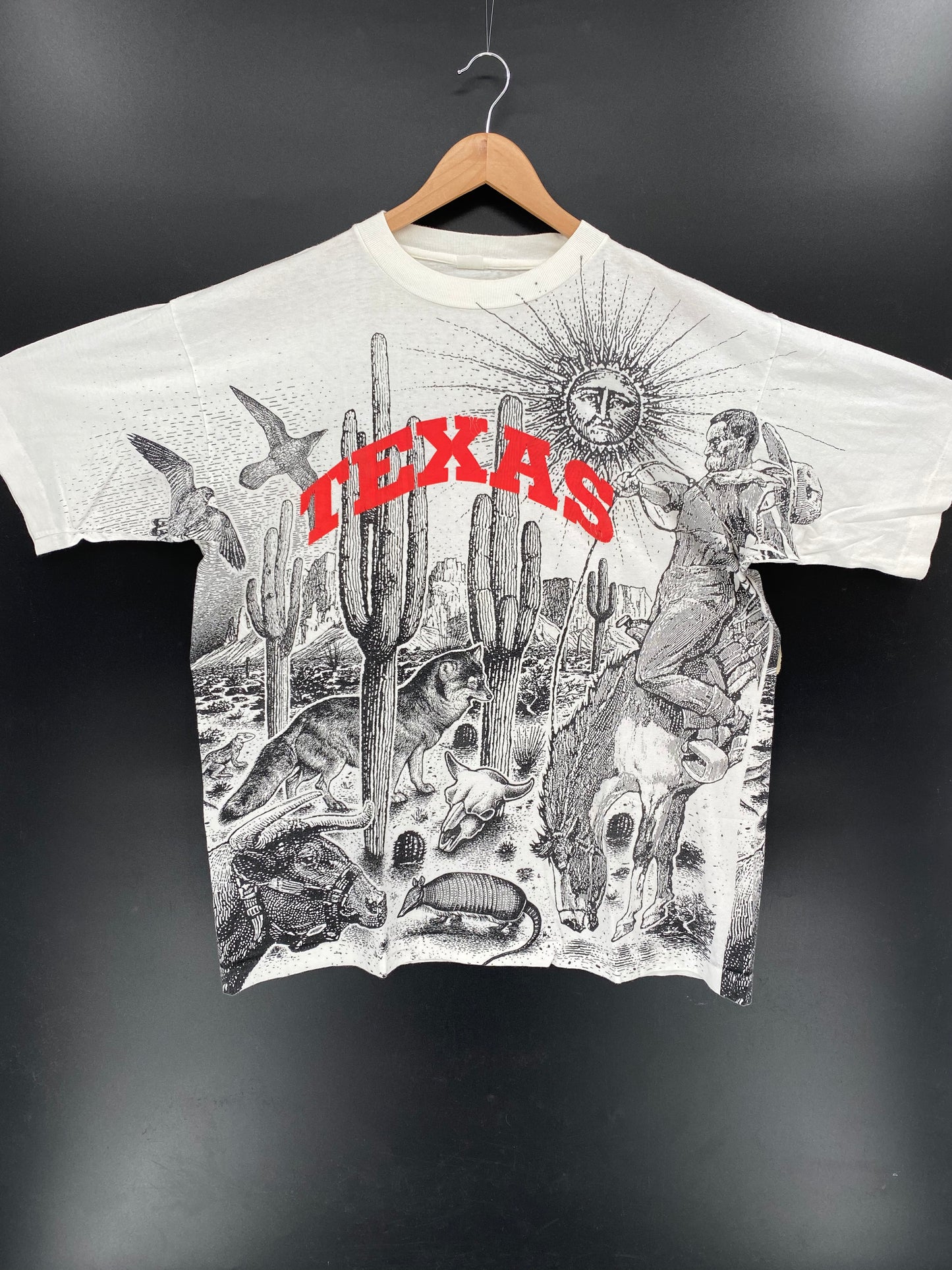 90’s TEXAS Size No tag(Approx.XXL) Vintage T-Shirts / K3844