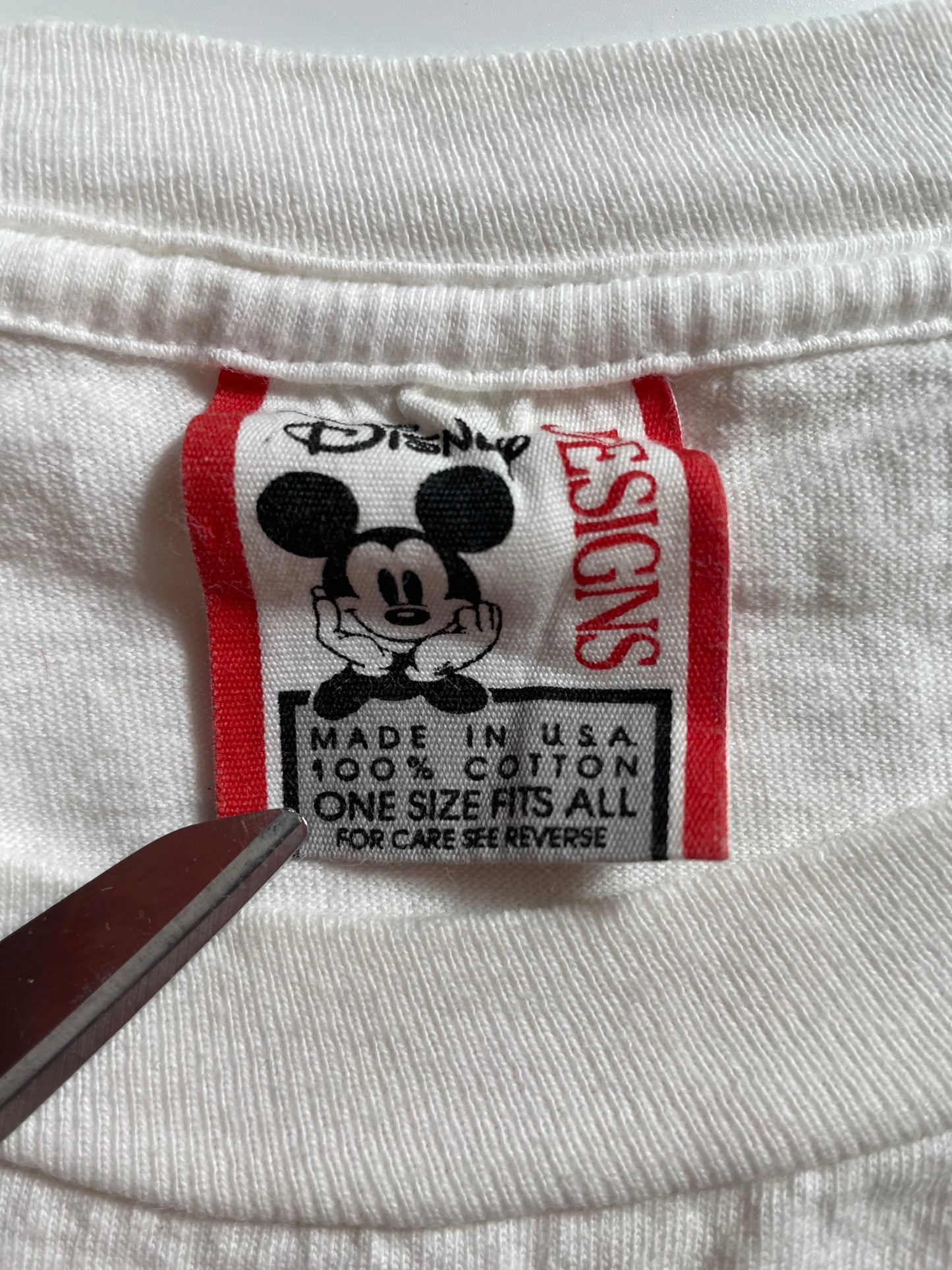 90’s DISNEY MICKEY Made in USA Size Approx.XL Vintage T-Shirt / E2450T