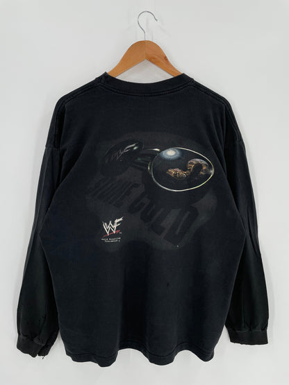1999 STONE COLD Size Approx.L Vintage WWF Long sleeve T-shirt / A1457