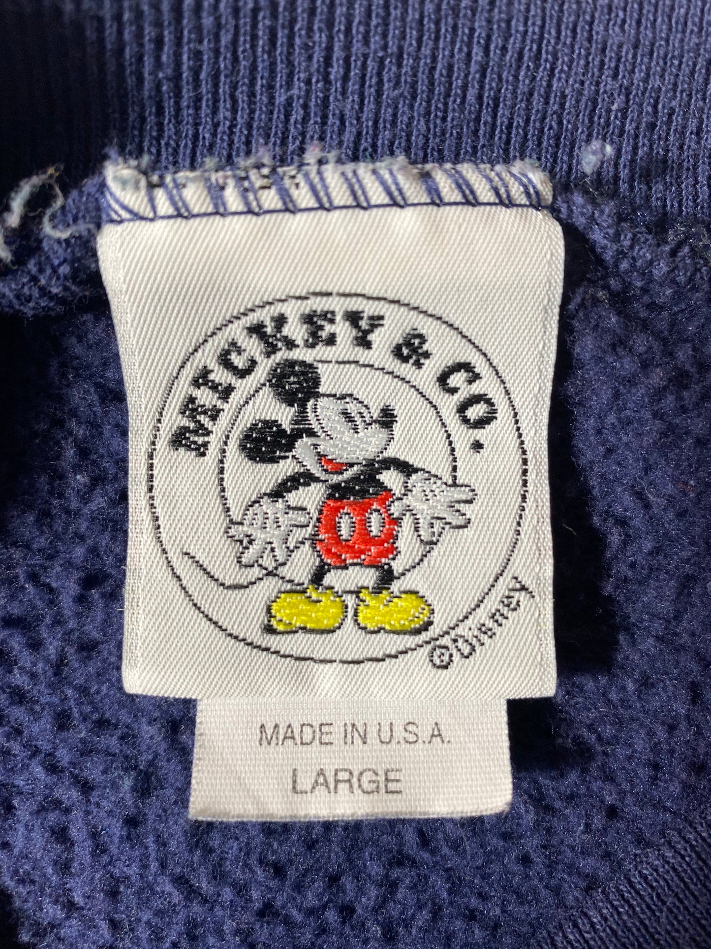 90's DISNEY MICKEY MOUSE Made in USA Size L Vintage Sweat-shirt / A5868