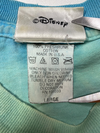 Vintage Splash Mountain Disney Mickey Made in USA Size L Damage T-Shirt / K4798
