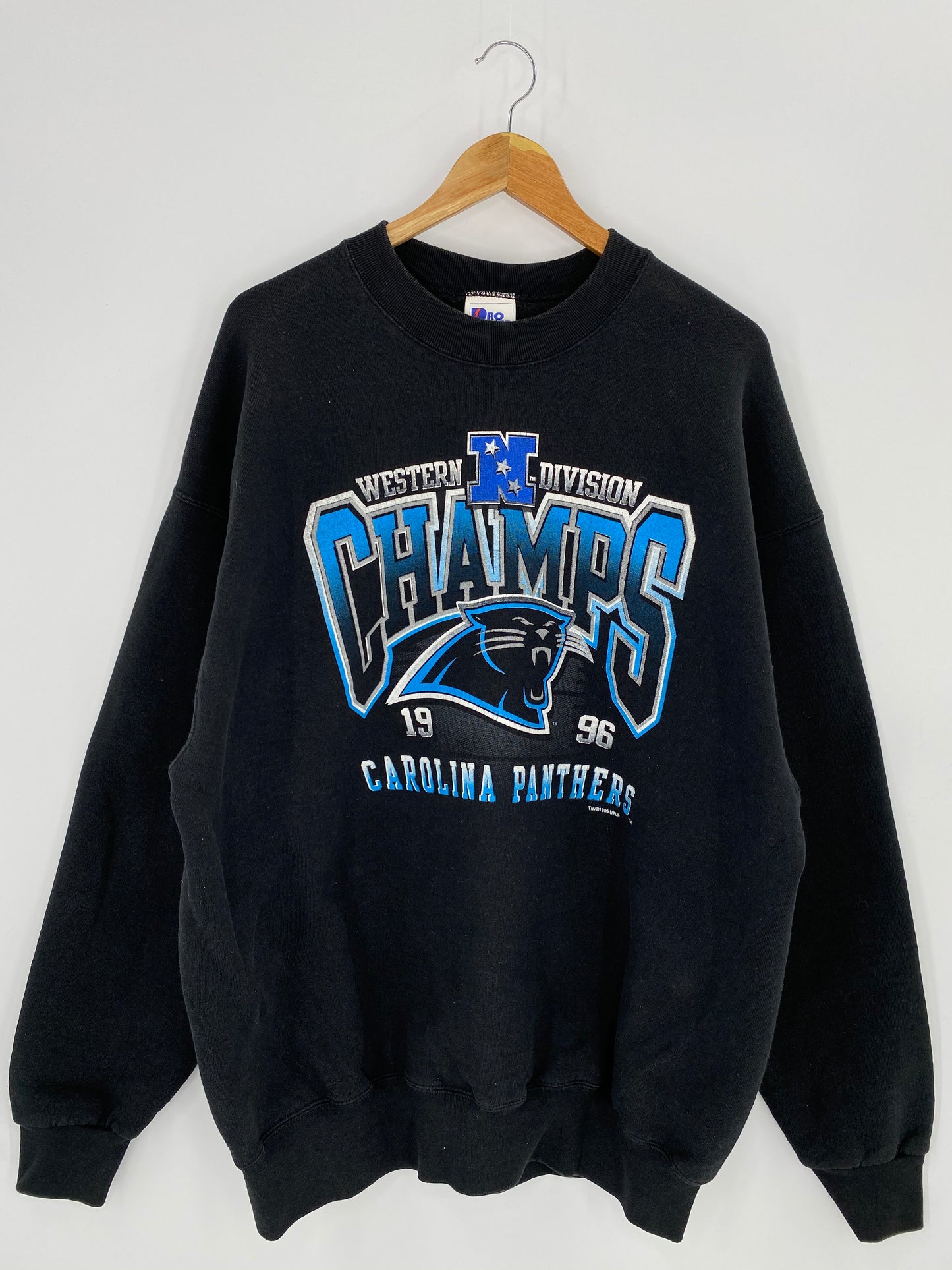 1996 CAROLINA PANTHERS Made in USA Size XXL Vintage NFL Sweat-Shirts / 8809