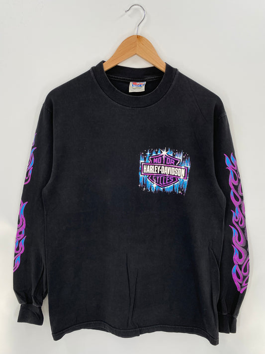 90’s HARLEY DAVIDSON Size M Vintage Long Sleeve T-Shirt / K3175