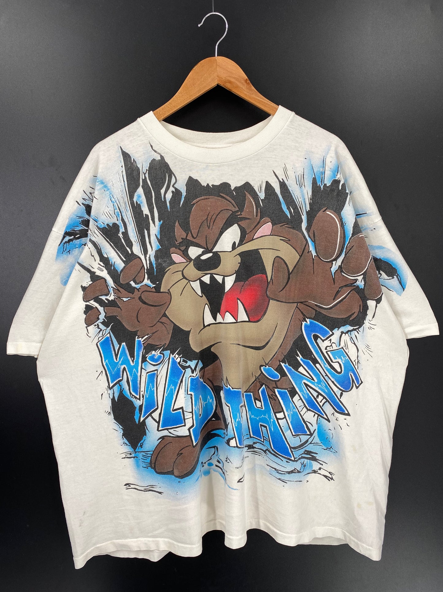 1996' LOONEY TUNES TAZ Size No tag(Approx.XXXL) Vintage T-Shirt / K2118