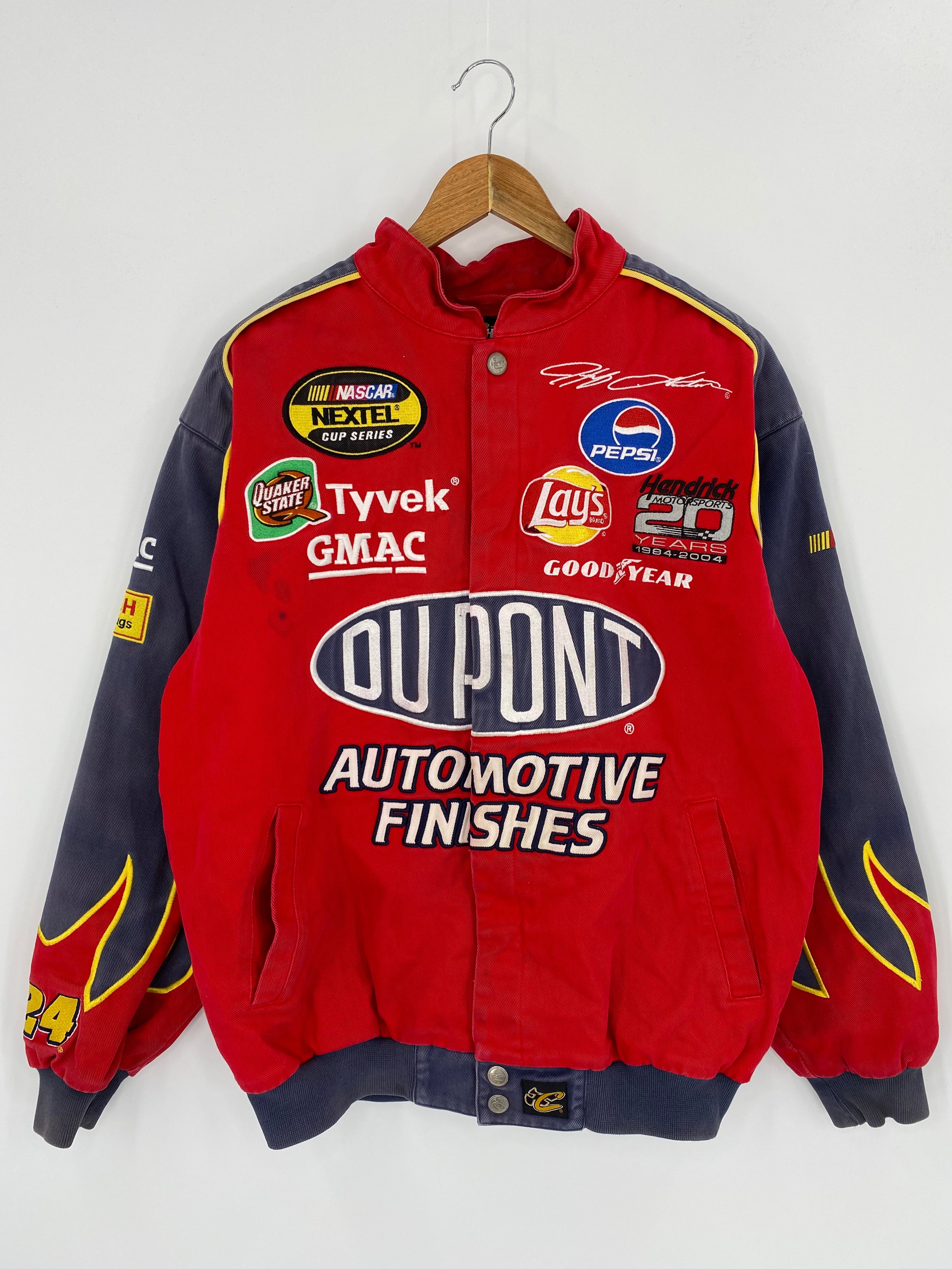 00’ NASCAR DUPONT Fire Pattern Size M Vintage Racing Jacket / 8028