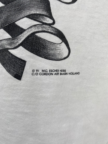 1991'  M.C.ESCHER Made in USA Size XL Vintage T-Shirt / K1950