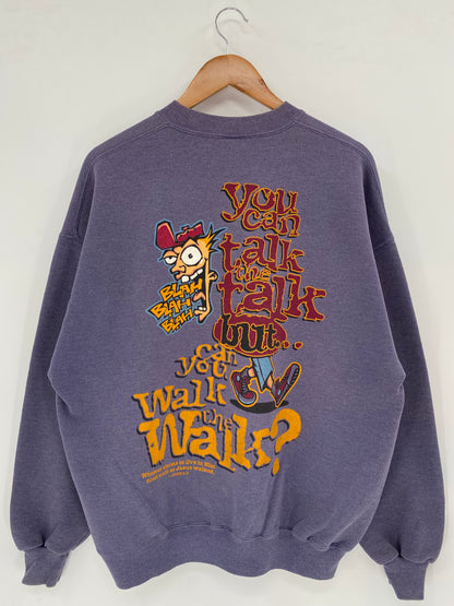 90's TALK IS CHEAP Made in USA Size XL Vintage Sweat-Shirt  / K1704