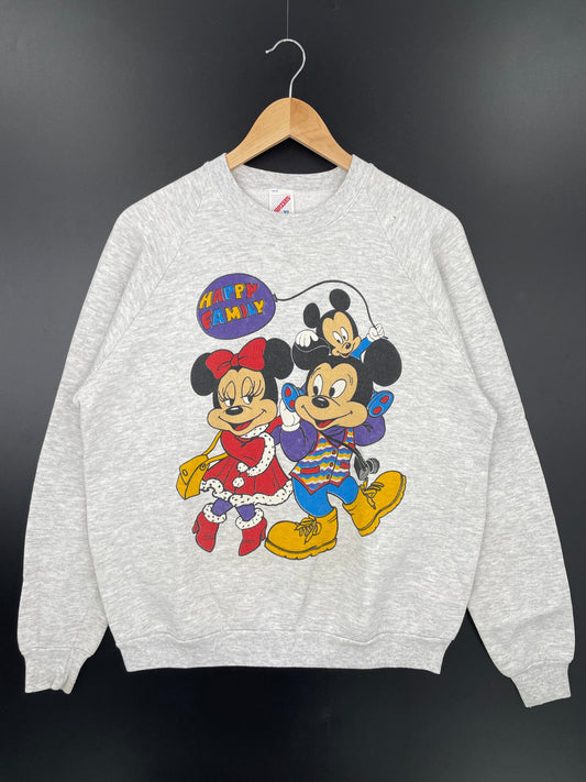80’s DISNEY MICKEY AND MINNIE Made in USA Size XL Vintage Sweat-Shirt / E1865S