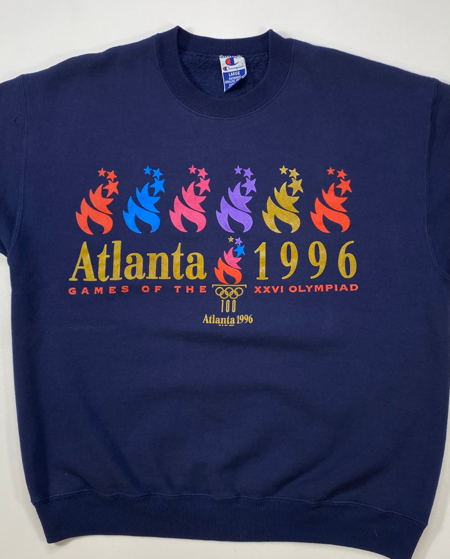 1996 CHAMPION ATLANTA OLYMPIC Made in USA Size L Vintage Sweat-shirt  / 6146
