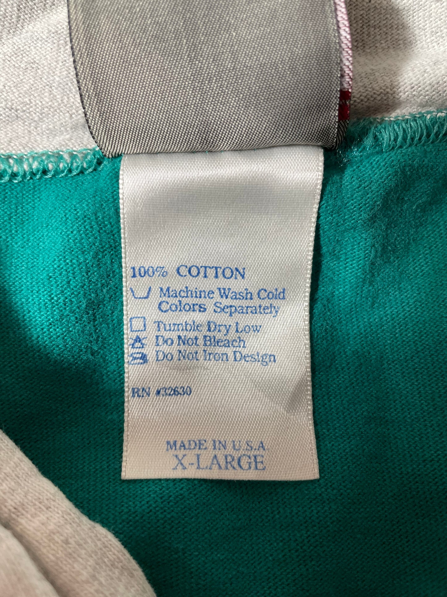 1992 NFL DOLPHINS TAZ Made in USA Size XL Vintage NFL Long Sleeve Hoodie T- Shirt/ K3062