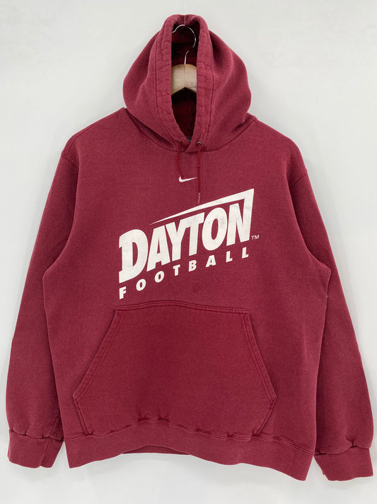 90's NIKE Center Swoosh DAYTON FOOTBALL Size M Vintage Hoodie Sweat-Shirts / K2999
