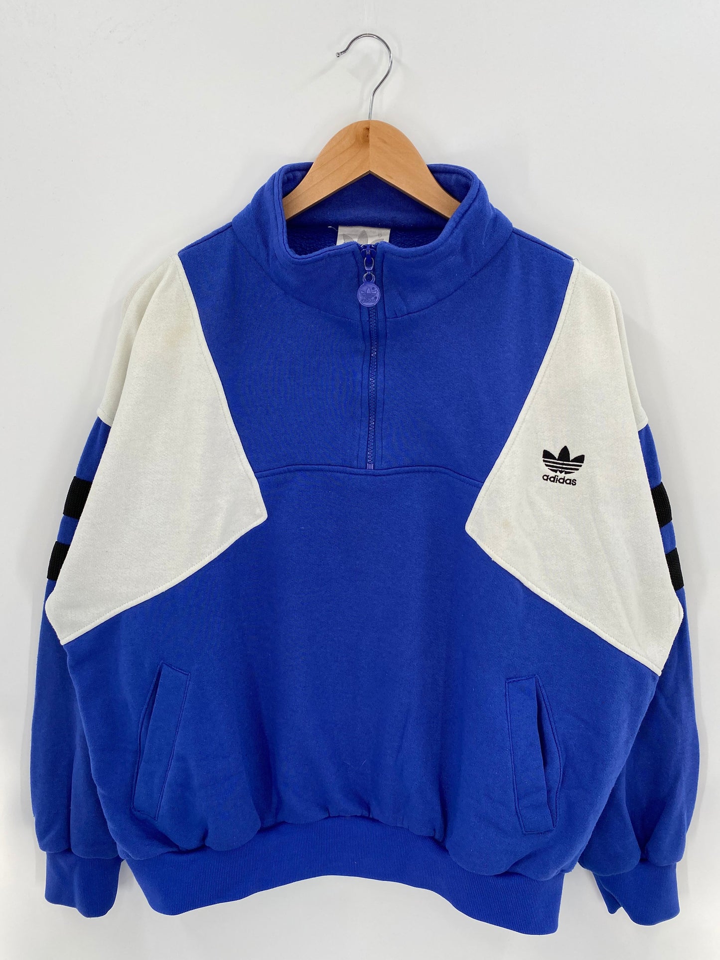 90’s ADIDAS Size No tag (Approx.L) Vintage Half-zip Sweat-Shirt / E5933S