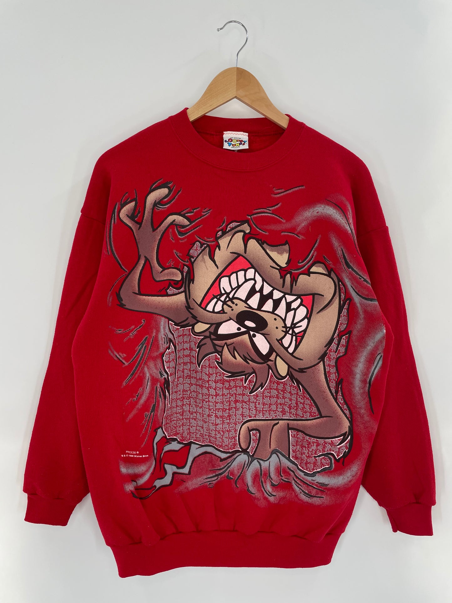 1996 LOONEY TUNES TAZ Made in USA Size L Vintage Sweat-shirt / K2562