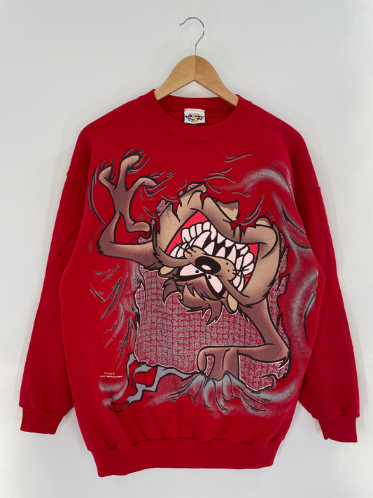 1996 LOONEY TUNES TAZ Made in USA Size L Vintage Sweat-shirt / K2562