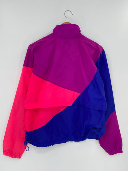 90's NIKE Silver tag Size Ladies S Vintage Zip up Nylon-Jacket / A851
