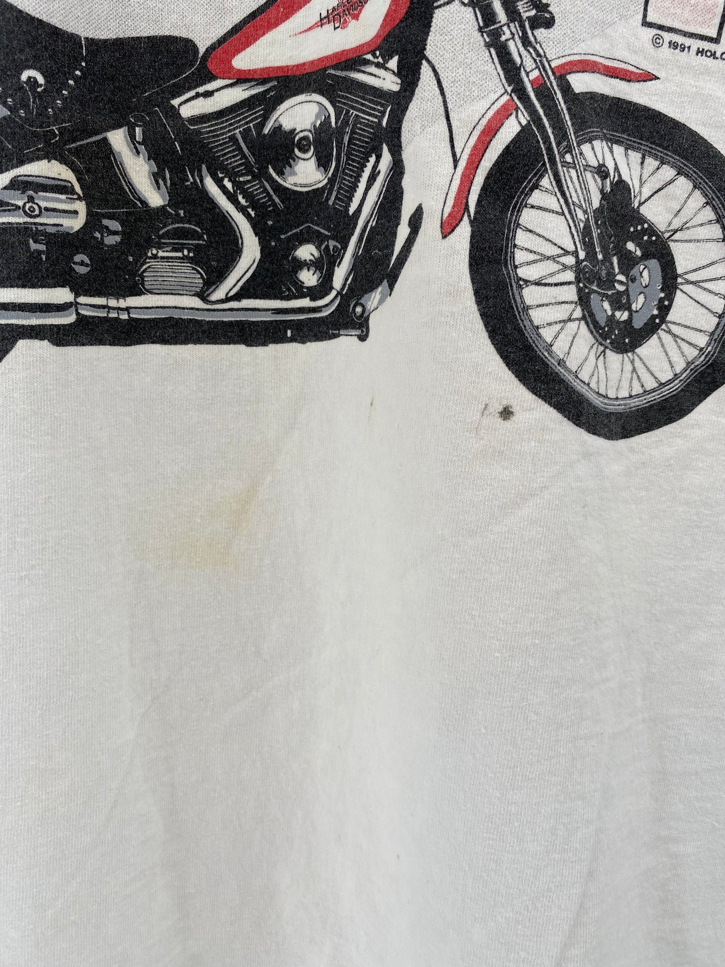 1990' HARLEY DAVIDSON Made in USA Size XXL Vintage T-Shirt / k1259
