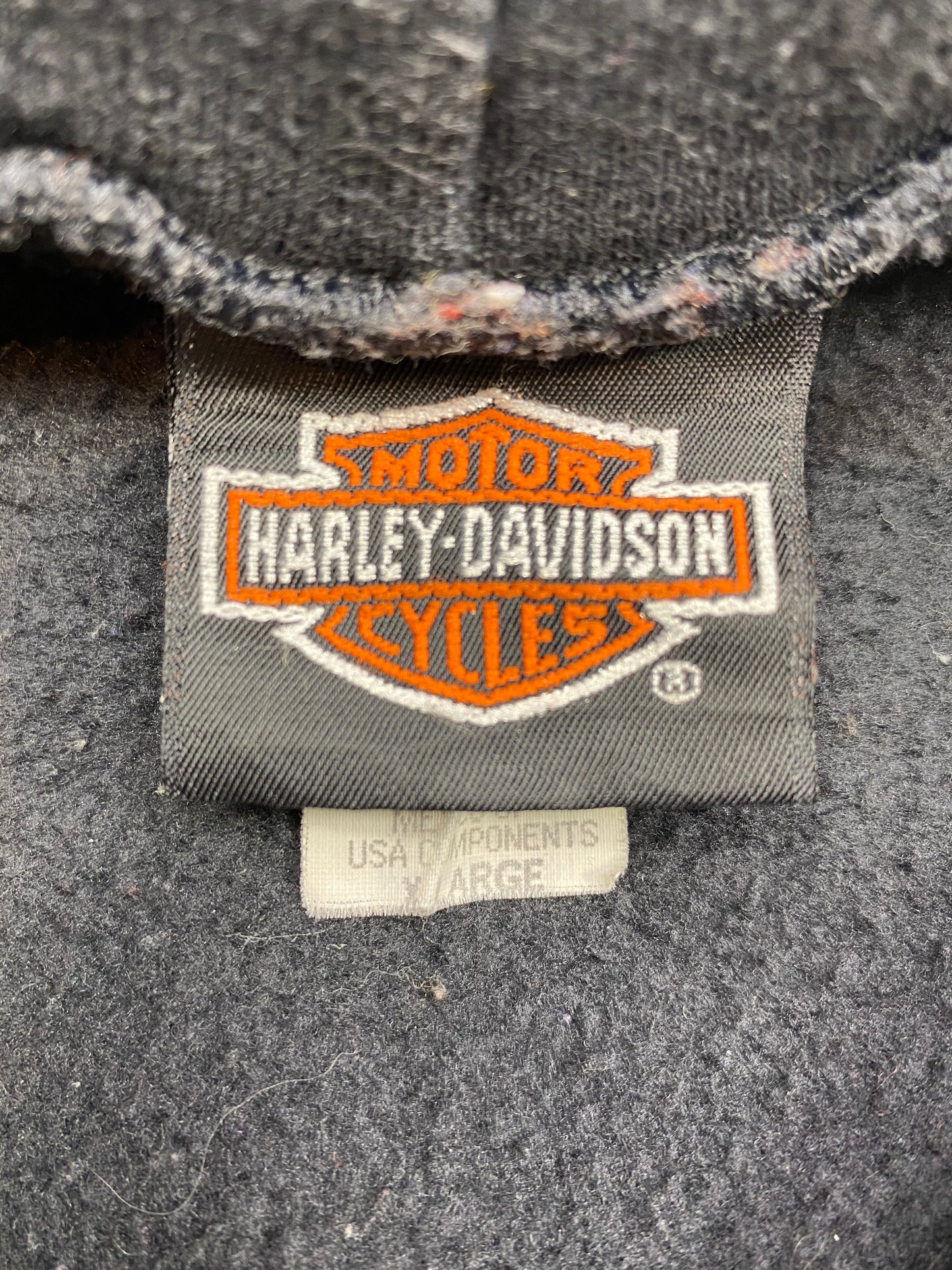 1998 Harley Davidson KANSAS Zip-up Size XL Vintage Sweat-Shirt / 5539