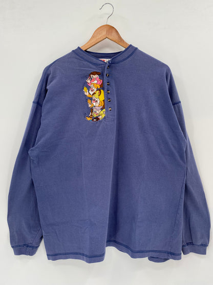 90’s DISNEY SEVEN DWARFS Size L-XL Vintage Long Sleeve T-Shirt / K1971