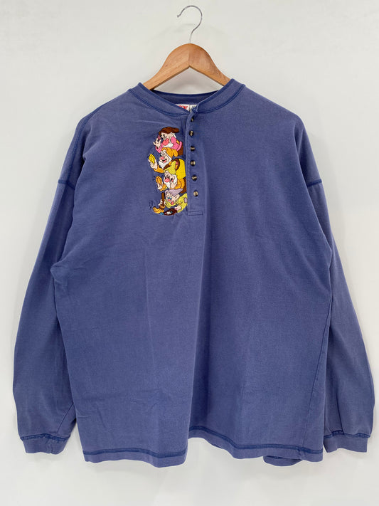 90’s DISNEY SEVEN DWARFS Size L-XL Vintage Long Sleeve T-Shirt / K1971