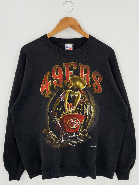 90's LOONEY TUNES TAZ Size XL Vintage Sweat-Shirt / K1147