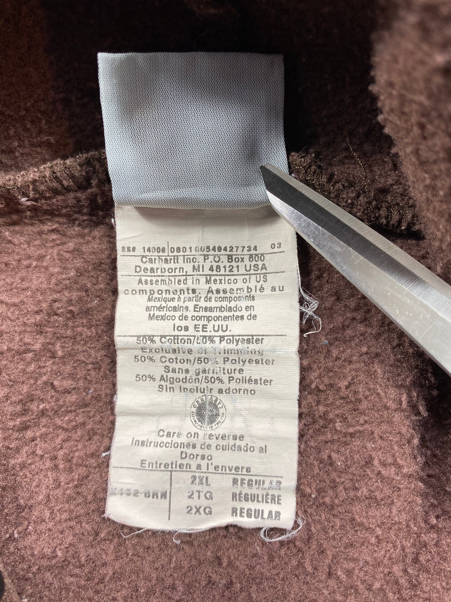Vintage CARHARTT Size XXL Hoodie Sweat-Shirt / 5780