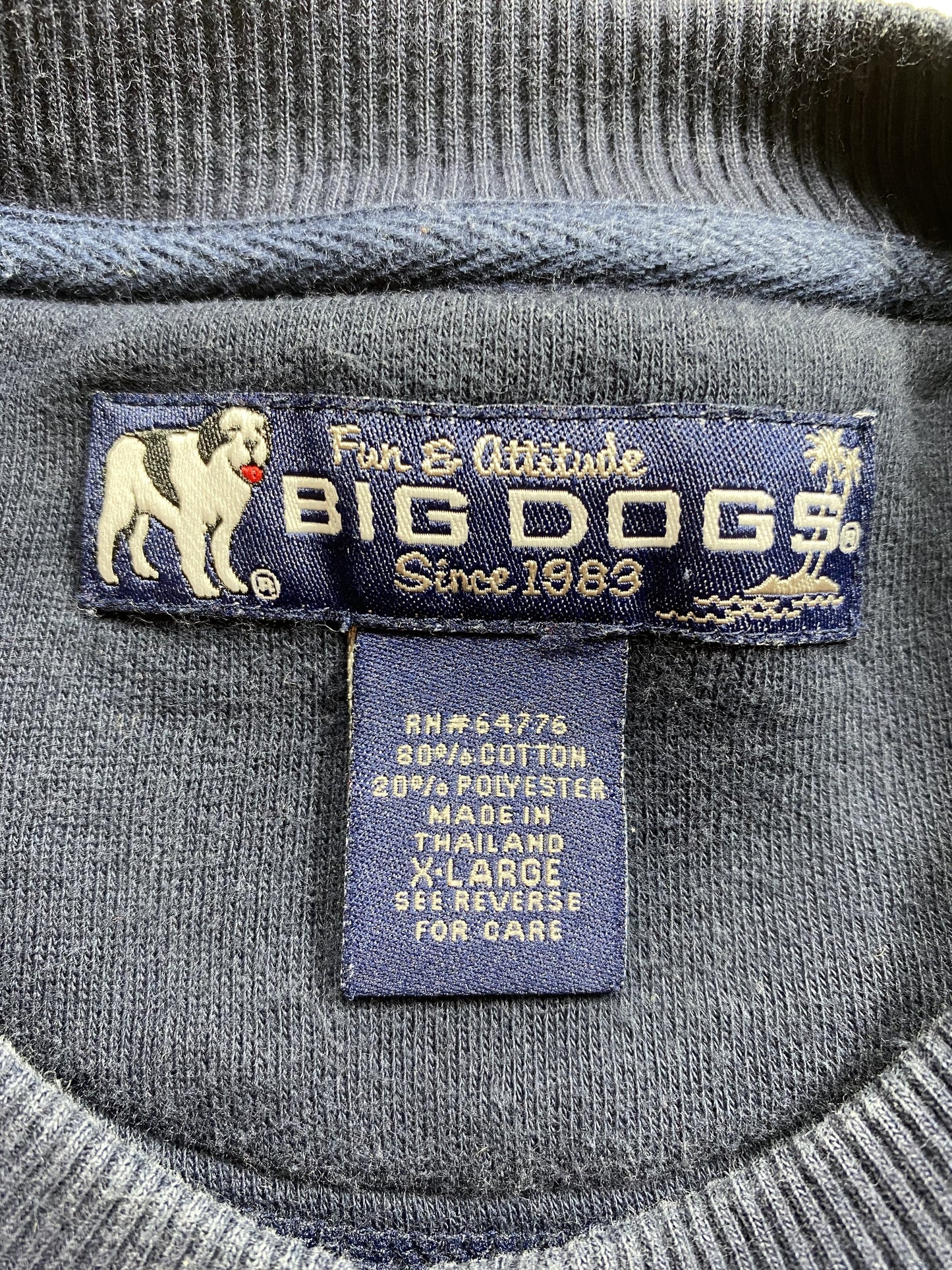 00’ BIG DOG STAR WARS Parody DOG WARS Size XL Vintage Sweat-shirt / K6053
