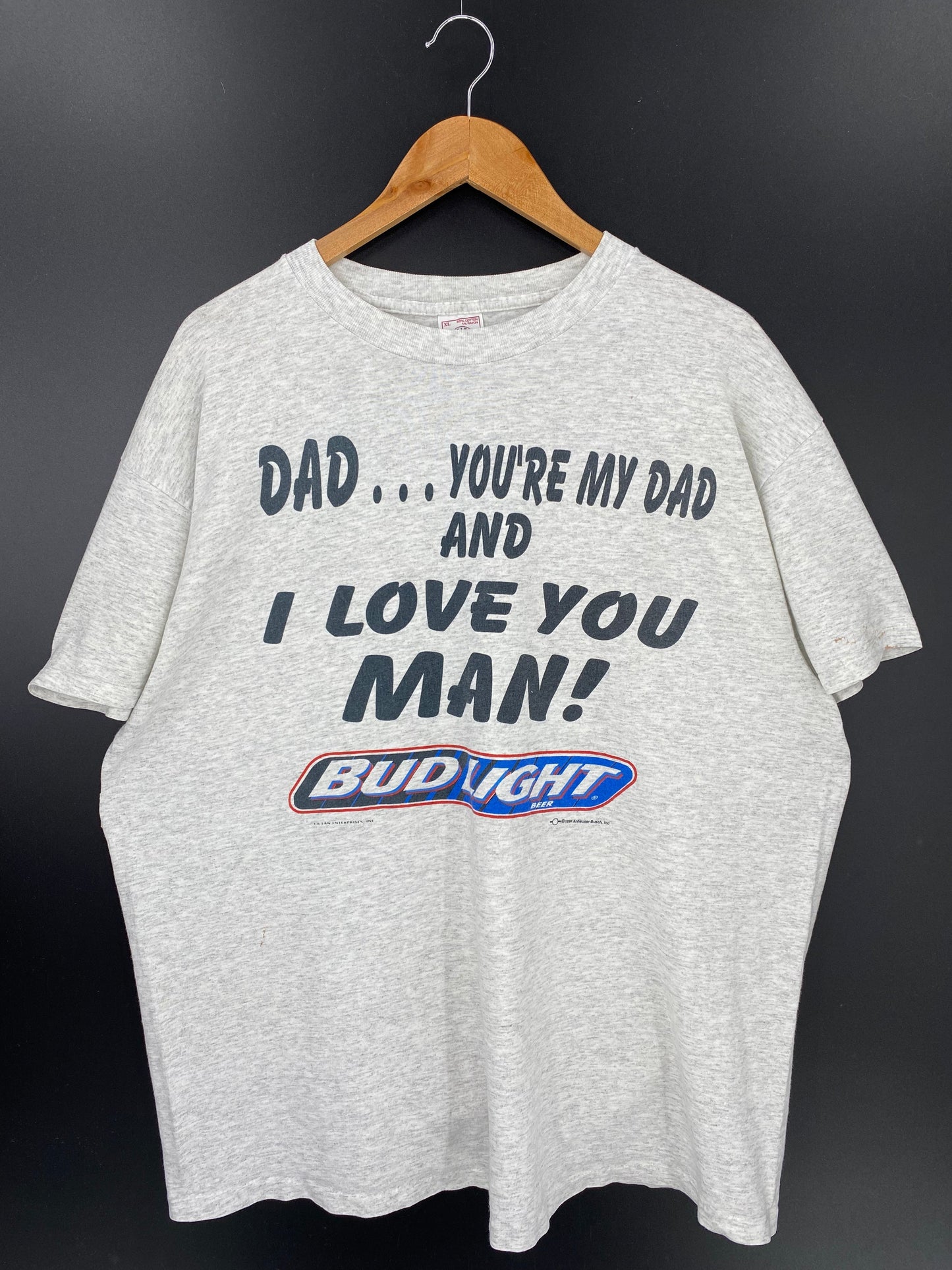 1996 BUD LIGHT BEER Made in USA Size XL Vintage T-Shirt / E1804T