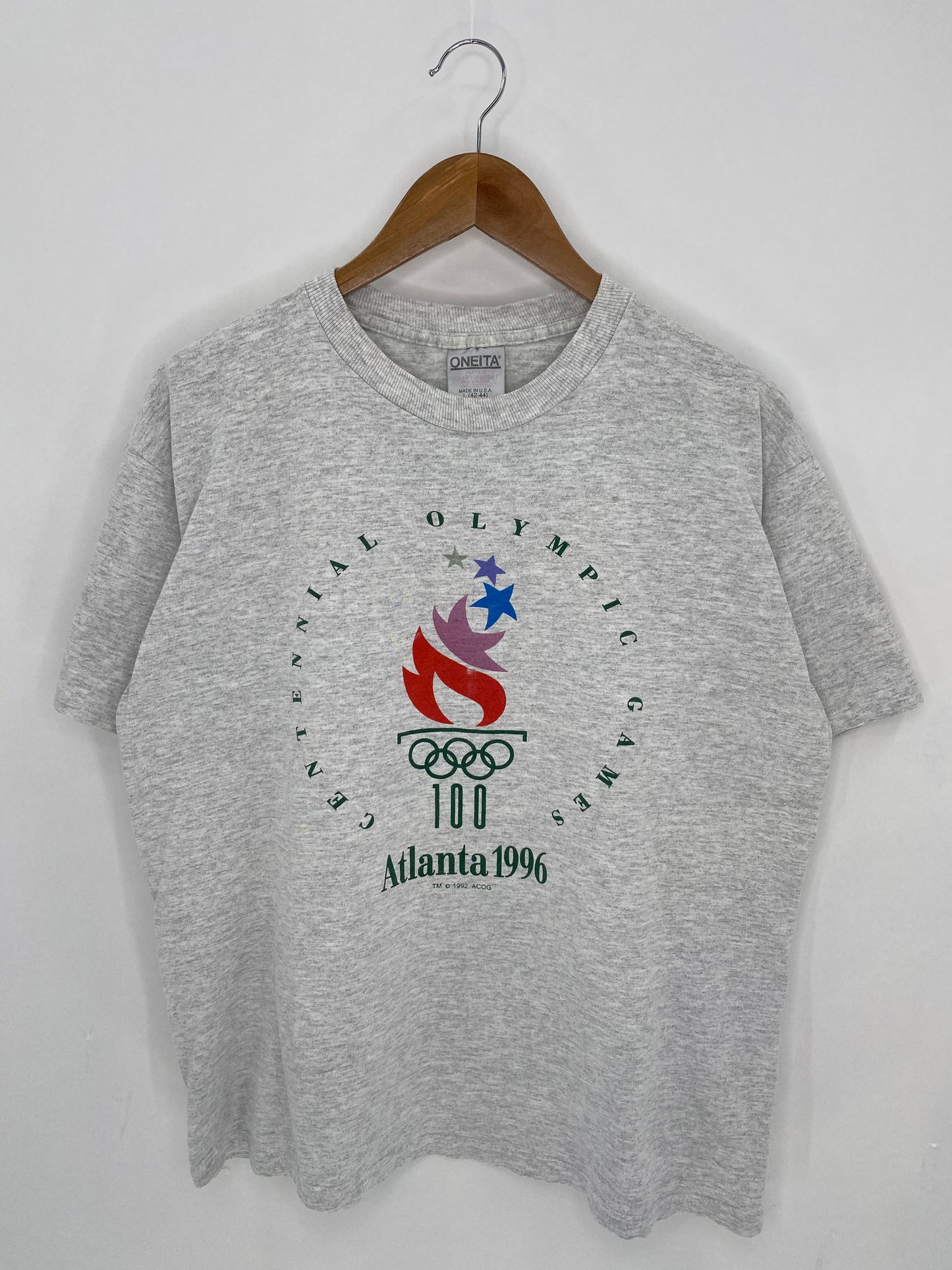 1996 ATLANTA OLYMPIC Made in USA Size L Vintage T-Shirt / 6673